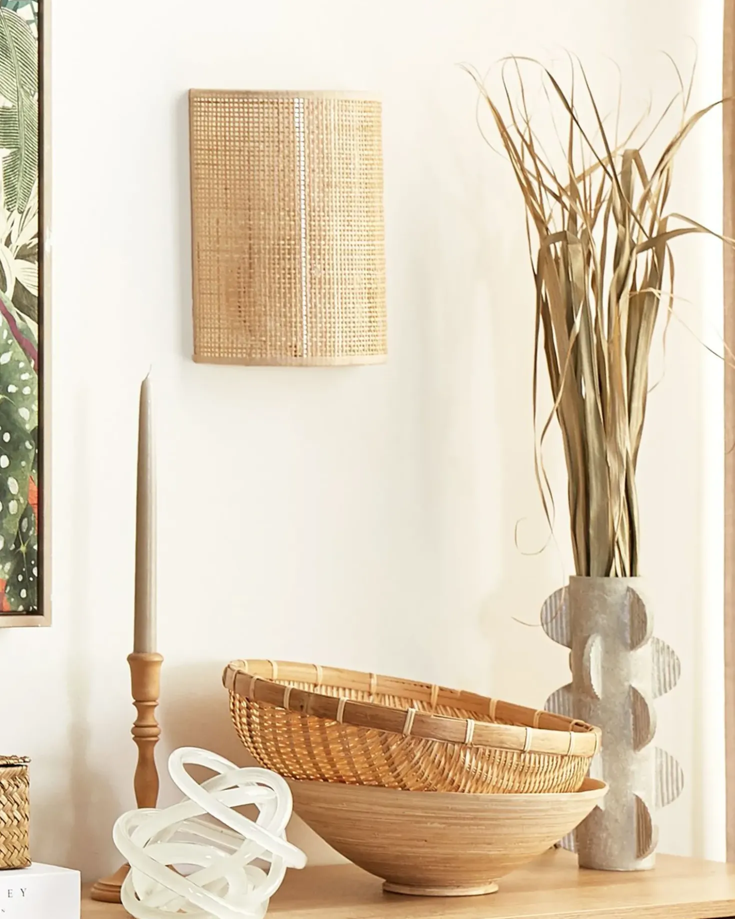 Applique DEMITRIE Rattan Naturale
