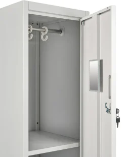 Armadietto a 2 livelli ATHLETE Metallo Grigio/Bianco