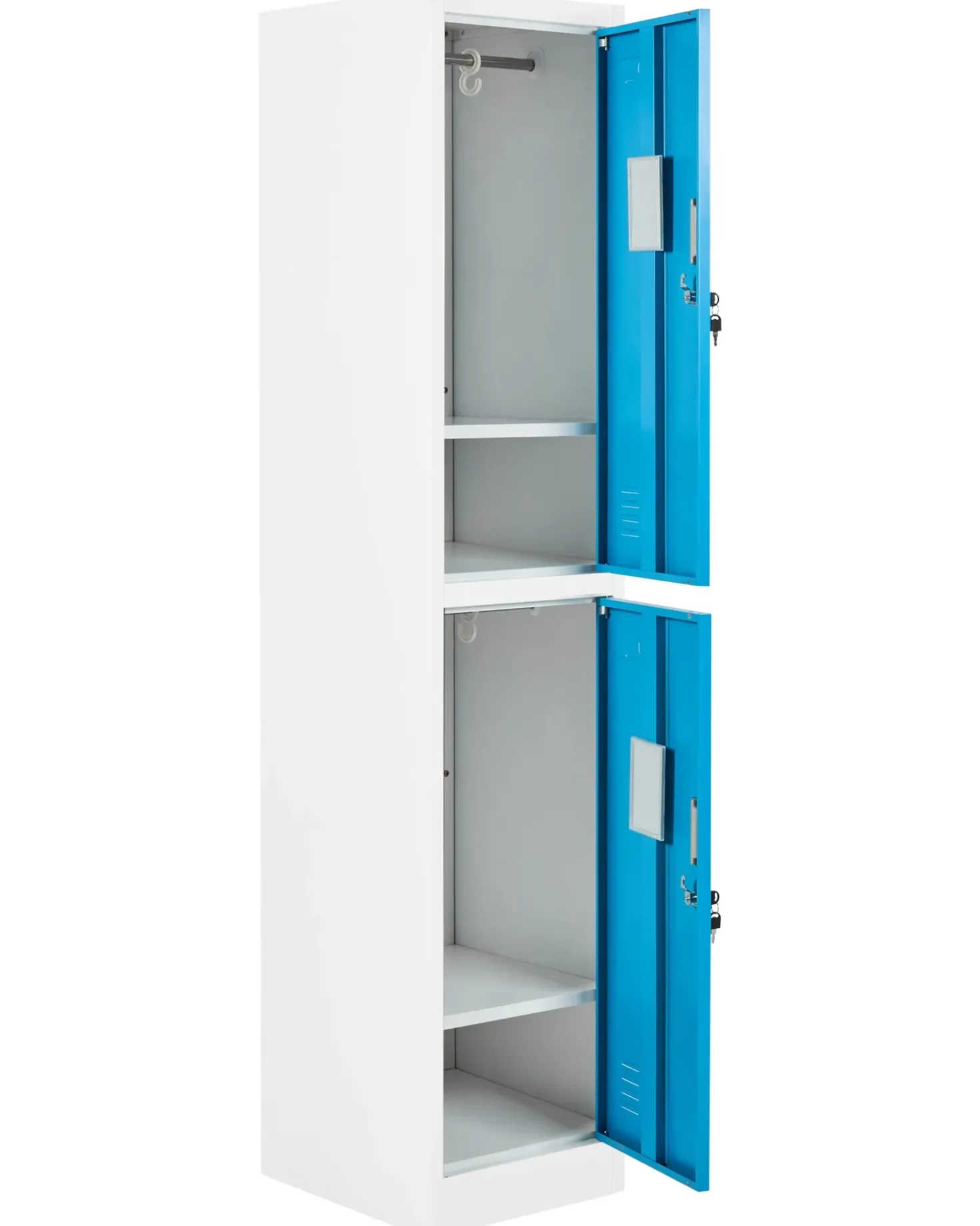 Armadietto a 2 livelli ATHLETE Metallo Bianco/Blu