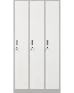 Armadietto a 3 porte ATHLETE Metallo Grigio/Bianco