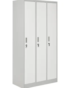 Armadietto a 3 porte ATHLETE Metallo Grigio/Bianco