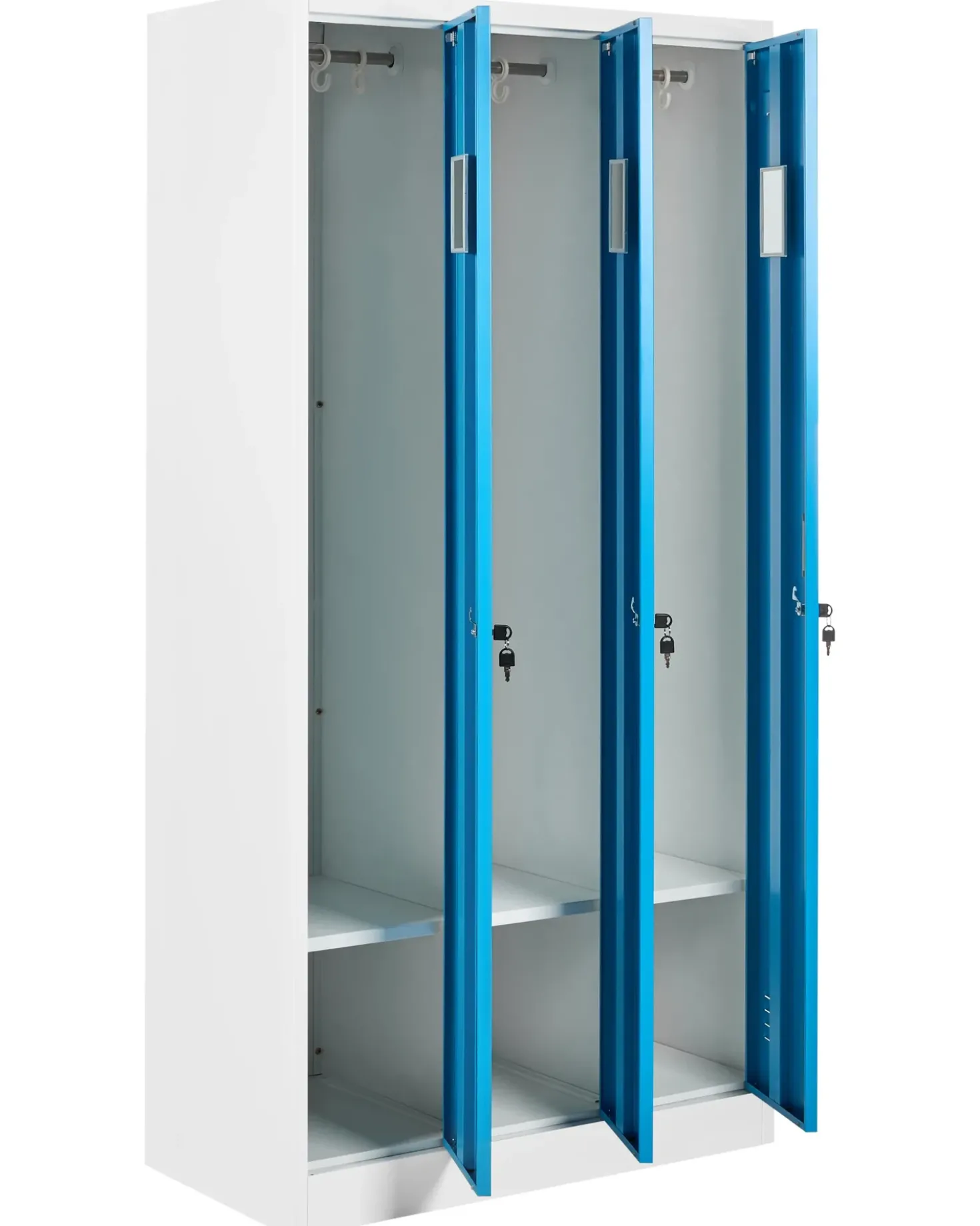 Armadietto a 3 porte ATHLETE Metallo Bianco/Blu