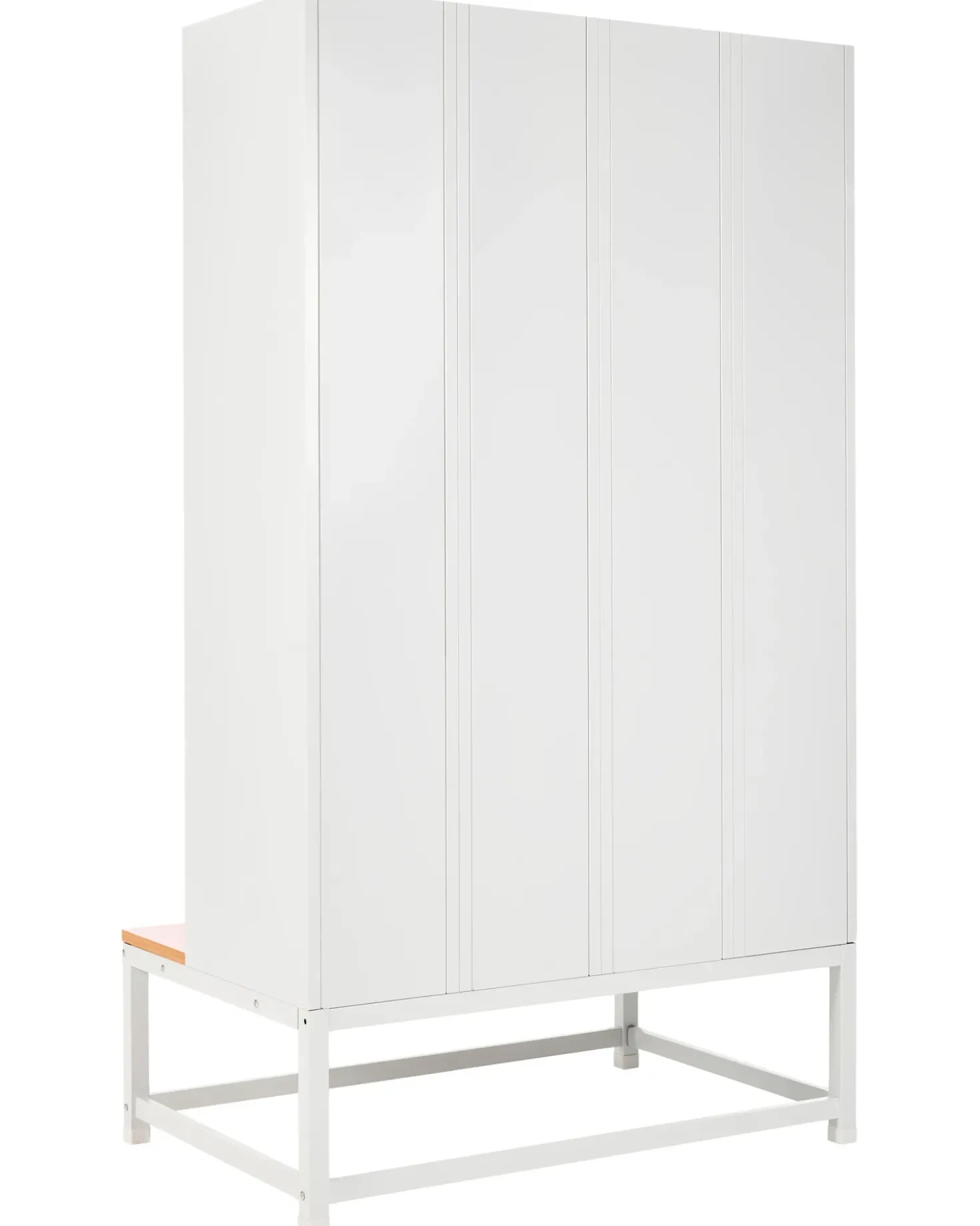 Armadietto a 4 porte con panca ATHLETE Metallo Grigio/Blu