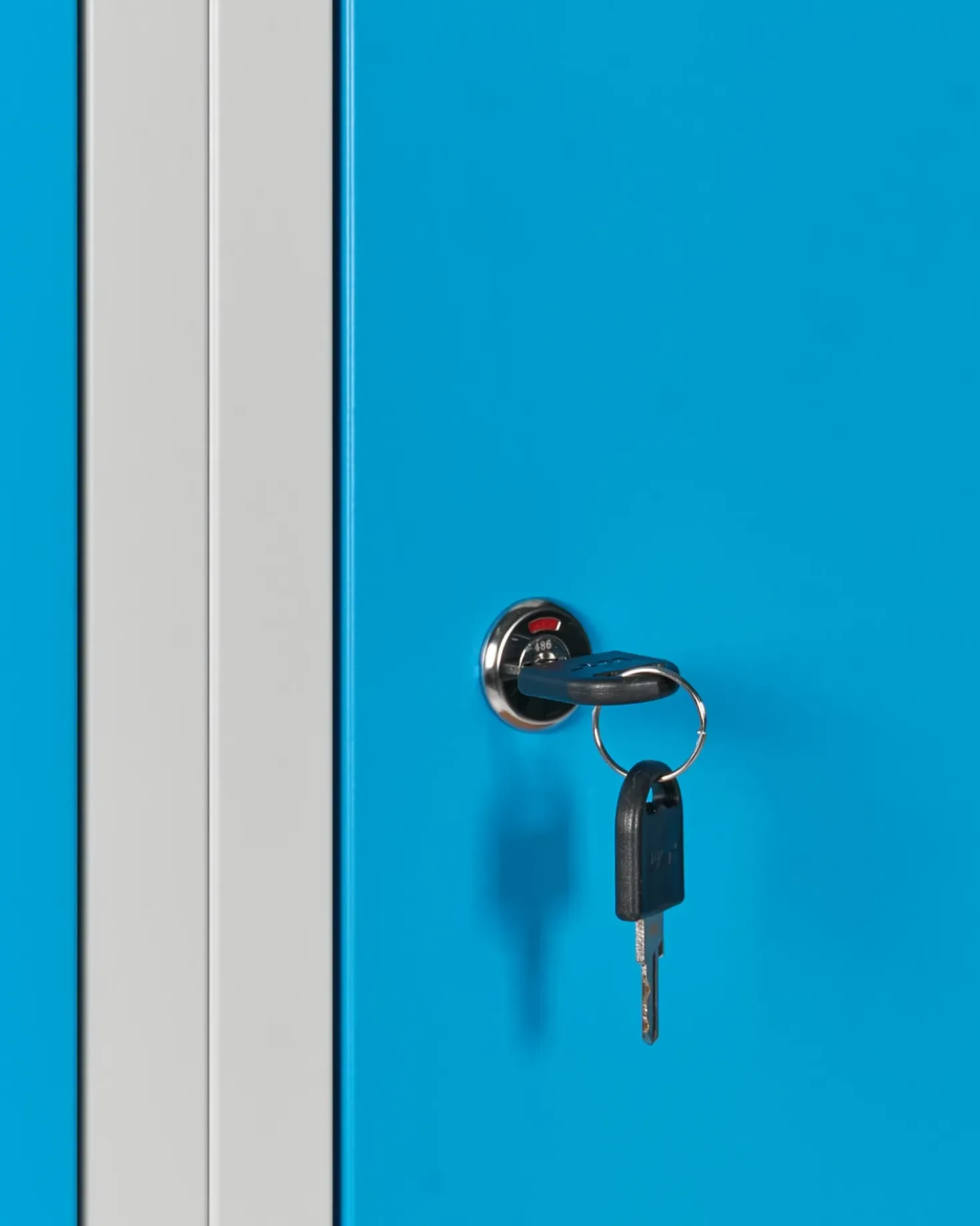 Armadietto a 4 porte con panca ATHLETE Metallo Grigio/Blu