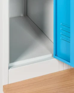 Armadietto a 4 porte con panca ATHLETE Metallo Grigio/Blu