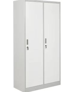 Armadietto a porta doppia ATHLETE Metallo Grigio/Bianco