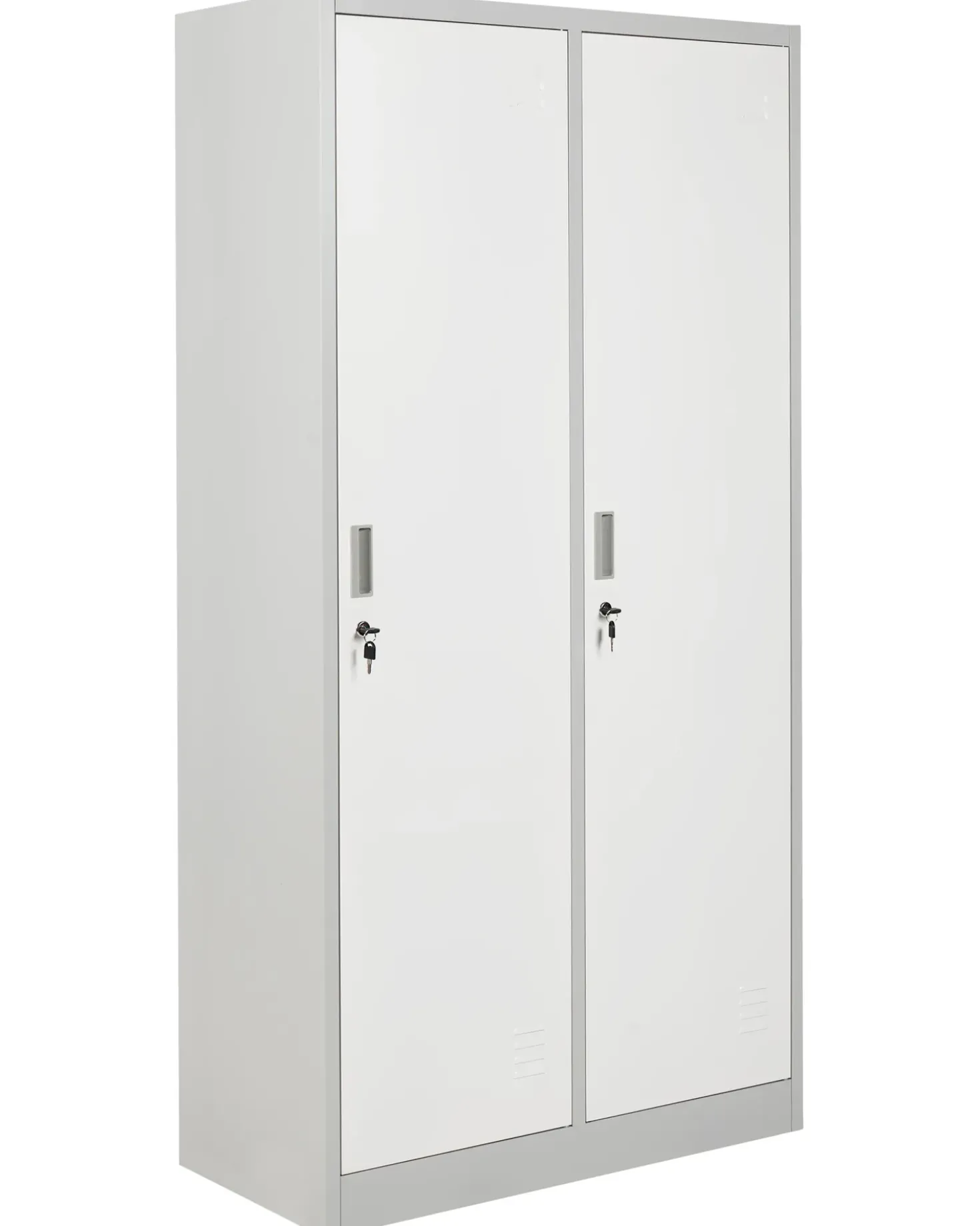 Armadietto a porta doppia ATHLETE Metallo Grigio/Bianco