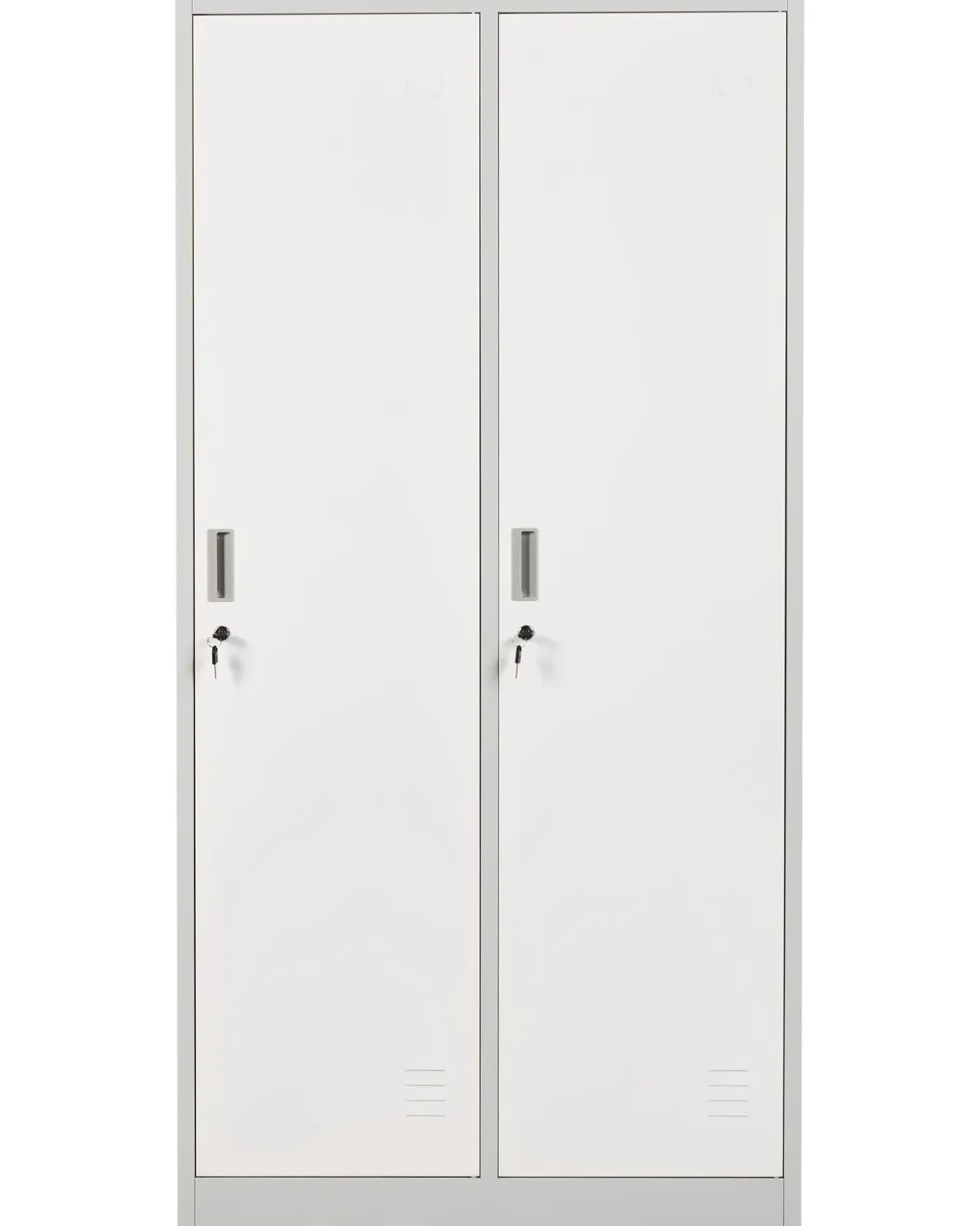Armadietto a porta doppia ATHLETE Metallo Grigio/Bianco