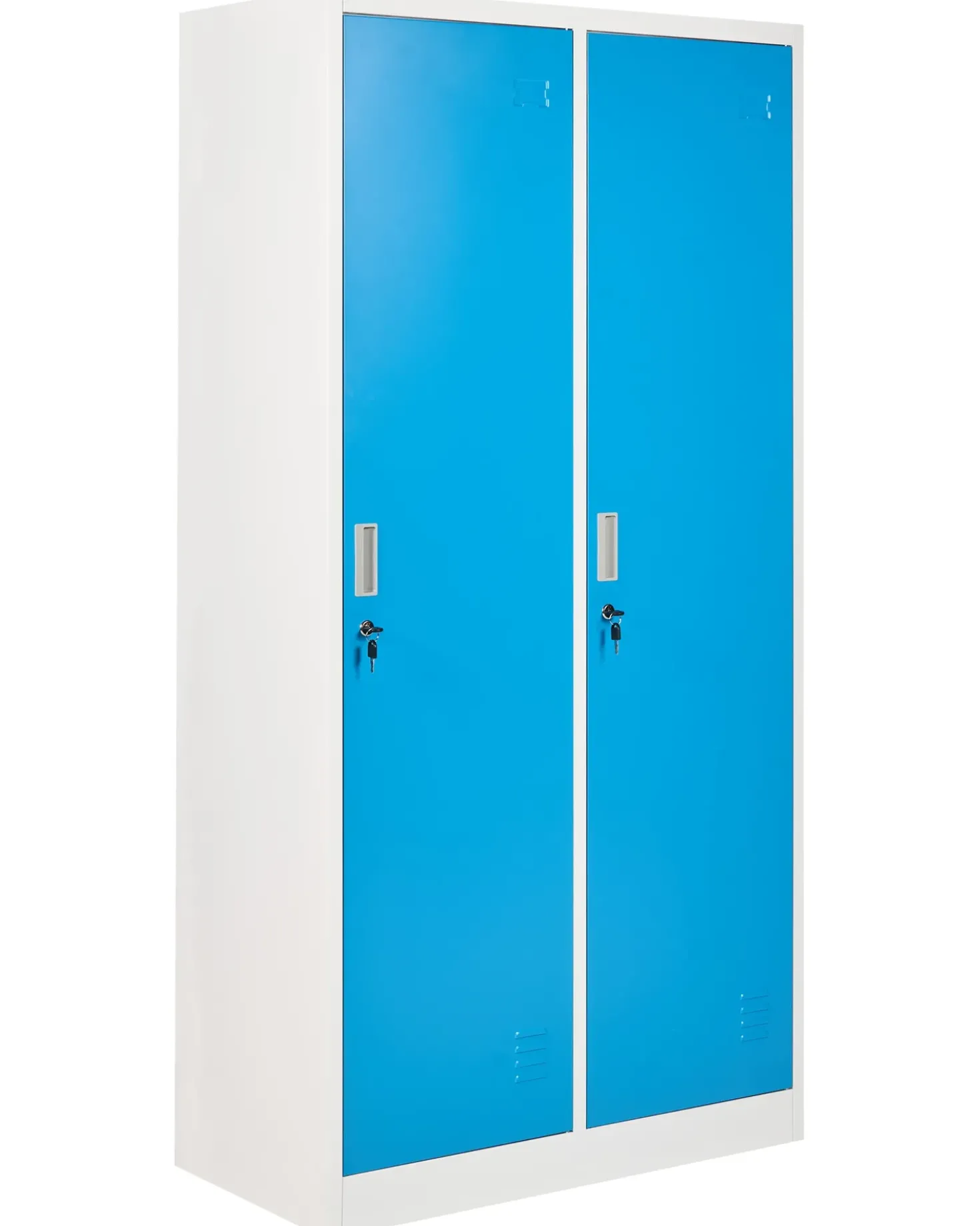 Armadietto a porta doppia ATHLETE Metallo Bianco/Blu