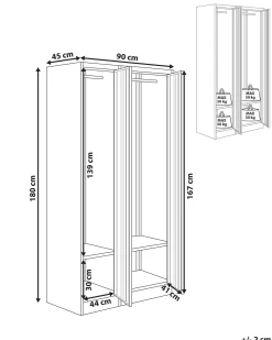 Armadietto a porta doppia ATHLETE Metallo Bianco/Blu