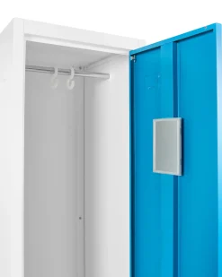 Armadietto a porta doppia ATHLETE Metallo Bianco/Blu