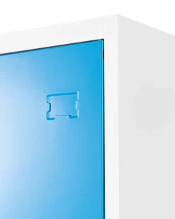 Armadietto a porta doppia ATHLETE Metallo Bianco/Blu