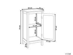Armadietto da bagno ALAMOS 40 cm Bianco