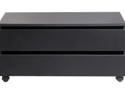 Armadietto da bagno TERESINA con ruote 80 cm Nero