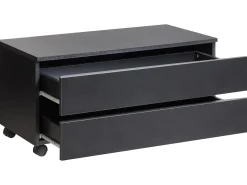 Armadietto da bagno TERESINA con ruote 80 cm Nero
