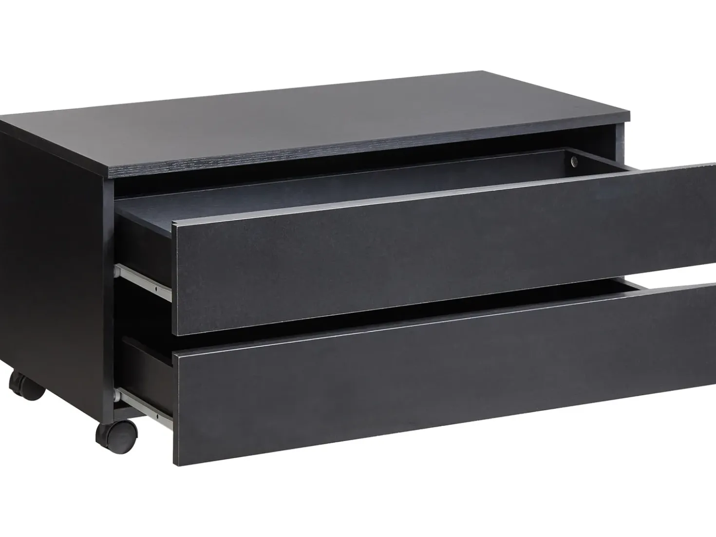 Armadietto da bagno TERESINA con ruote 80 cm Nero