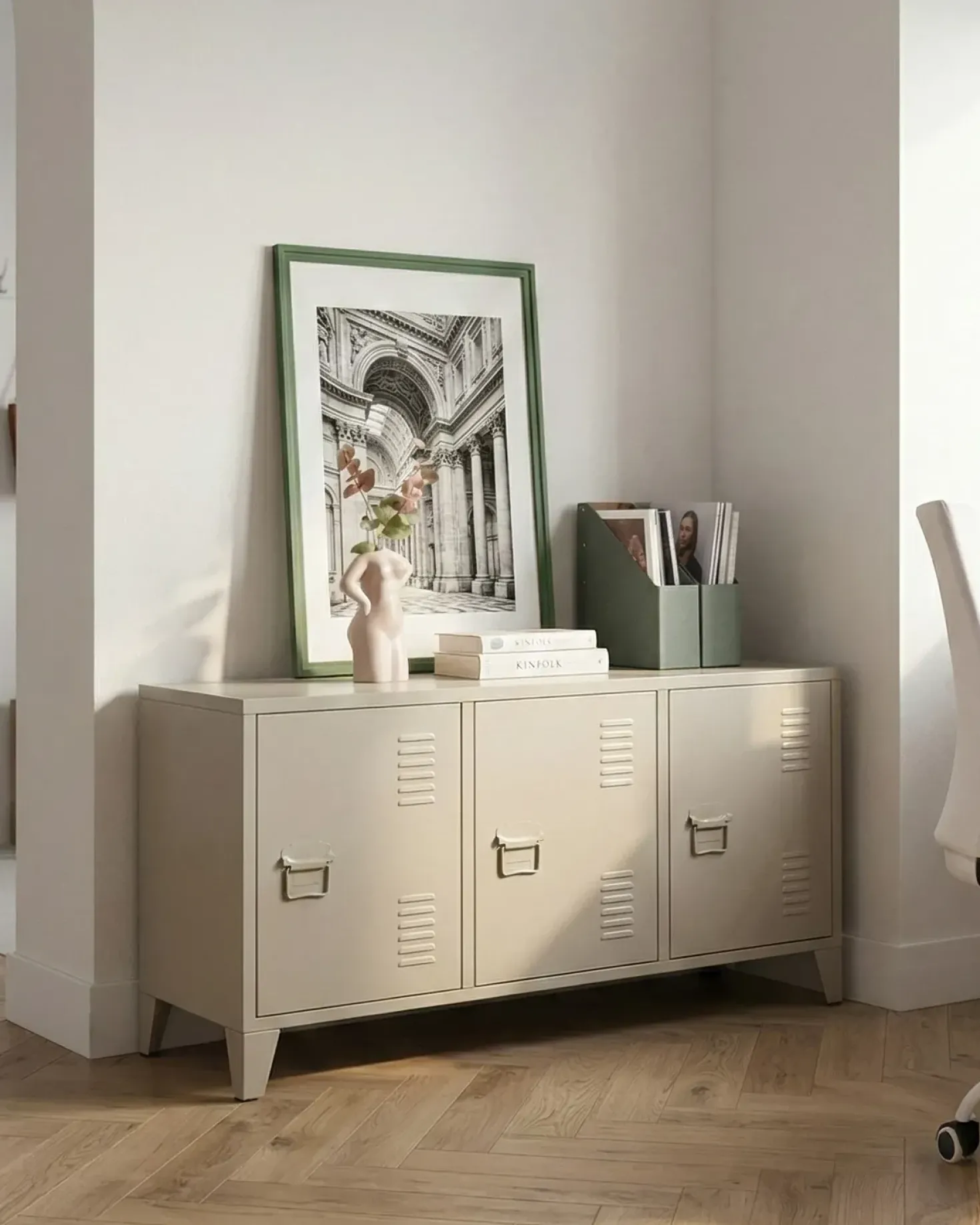 Armadietto da ufficio CARDIFF Metallo Beige