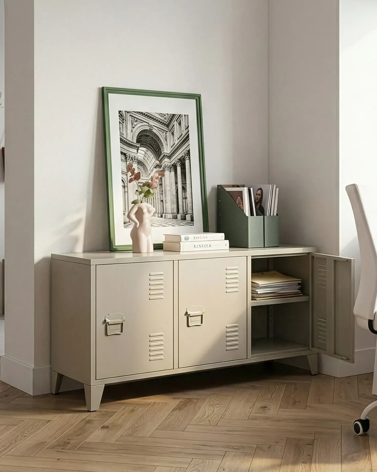 Armadietto da ufficio CARDIFF Metallo Beige