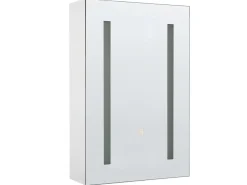 Armadio a muro per specchio da bagno LED CAMERON 40 cm 60 cm Bianco