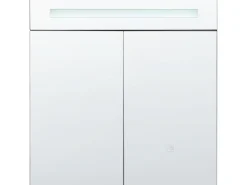 Armadio a muro per specchio da bagno LED JARAMILLO 60 cm 60 cm Nero