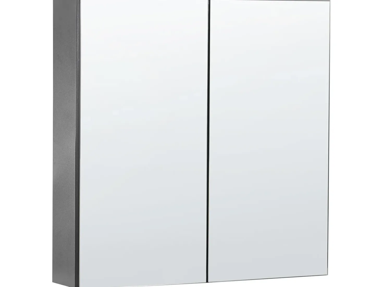 Armadio a muro per specchio da bagno NAVARRA 60 cm 60 cm Nero