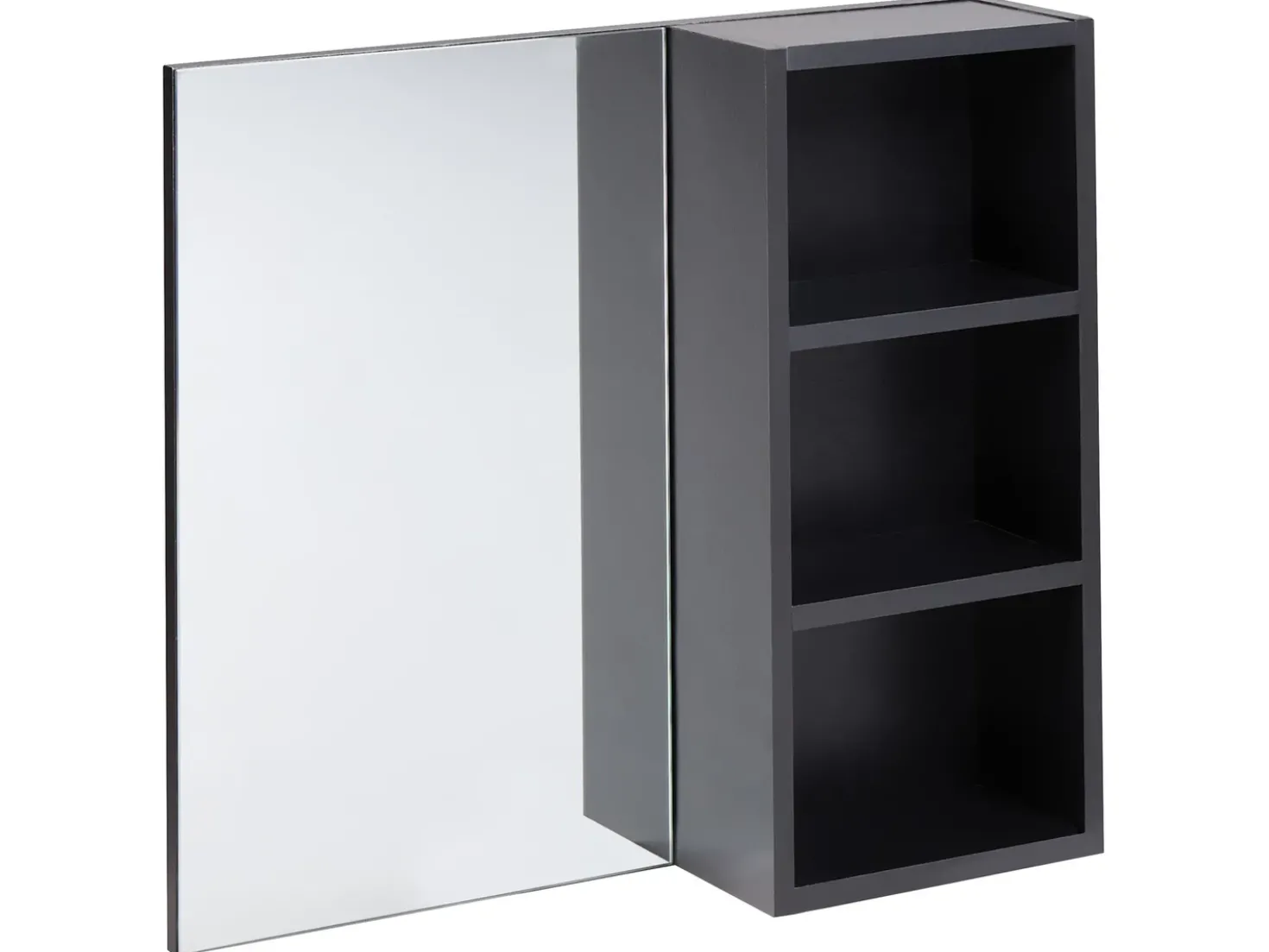 Armadio a muro per specchio da bagno JOINVILLE 60 cm Nero