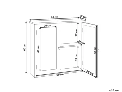 Armadio a muro per specchio da bagno ALAMOS 65 cm 60 cm Bianco