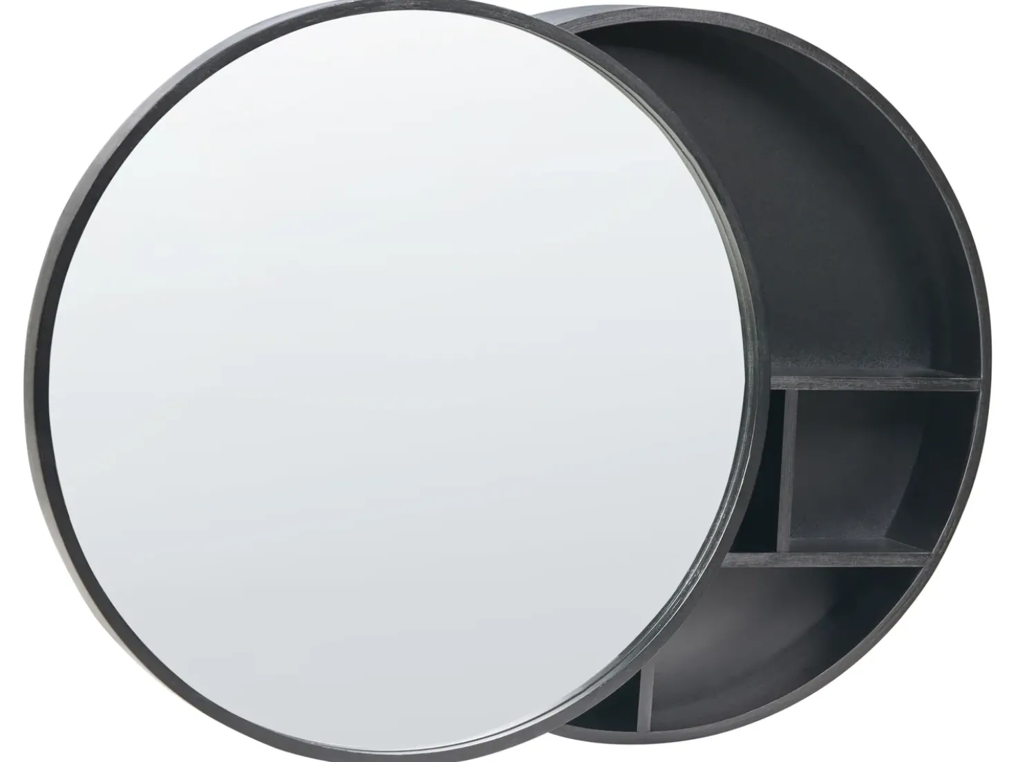 Armadio a muro per specchio da bagno UCAYALI 50 cm 50 cm Nero