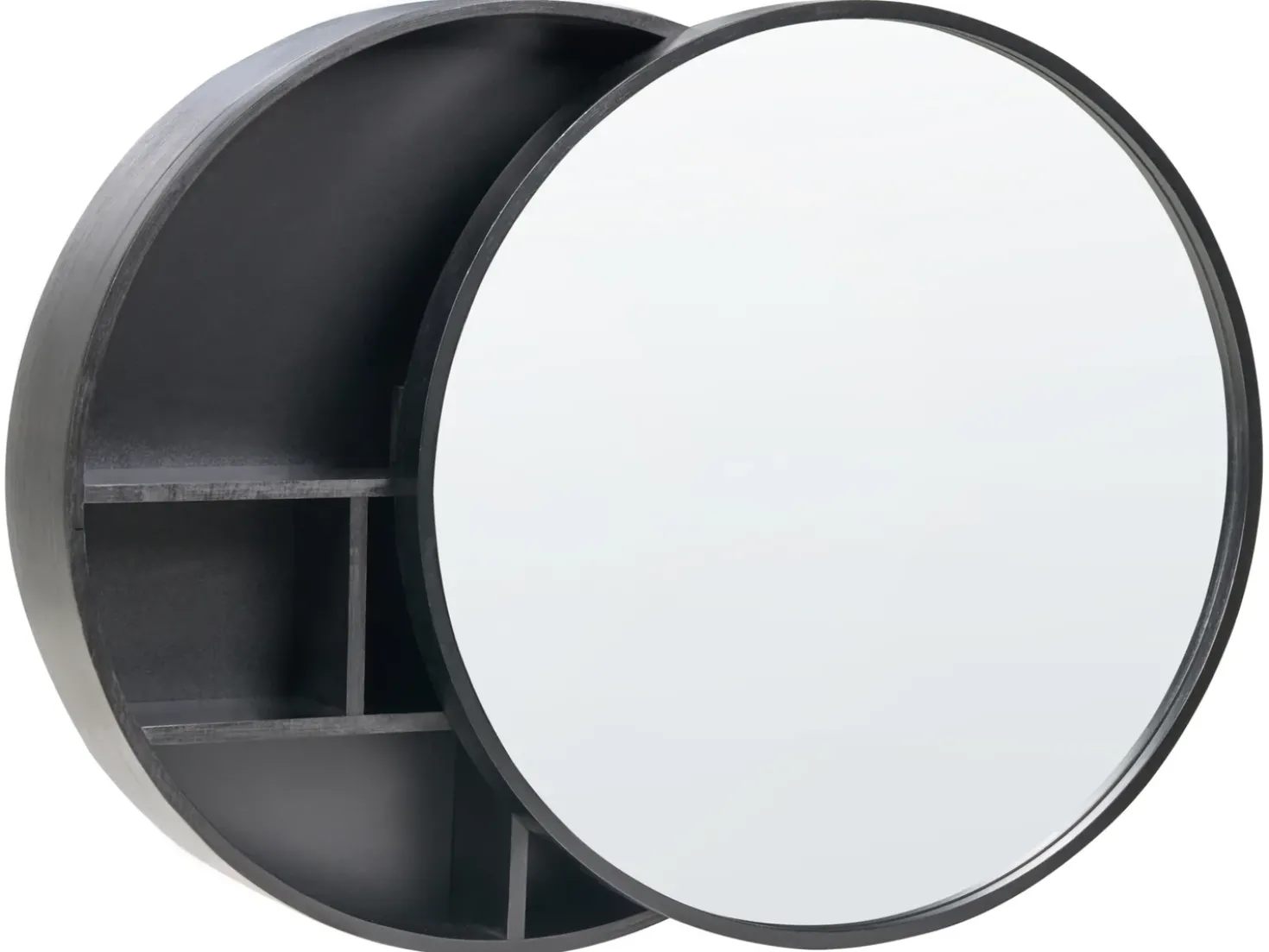 Armadio a muro per specchio da bagno UCAYALI 50 cm 50 cm Nero