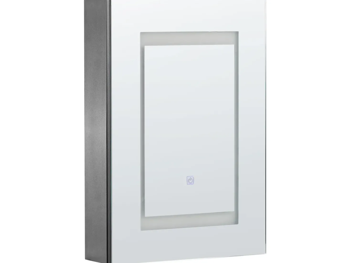 Armadio a muro per specchio da bagno LED MALASPINA 40 cm 60 cm Nero