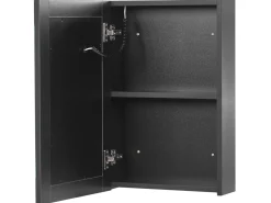 Armadio a muro per specchio da bagno LED MALASPINA 40 cm 60 cm Nero