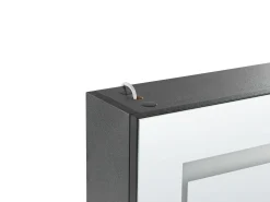 Armadio a muro per specchio da bagno LED MALASPINA 40 cm 60 cm Nero
