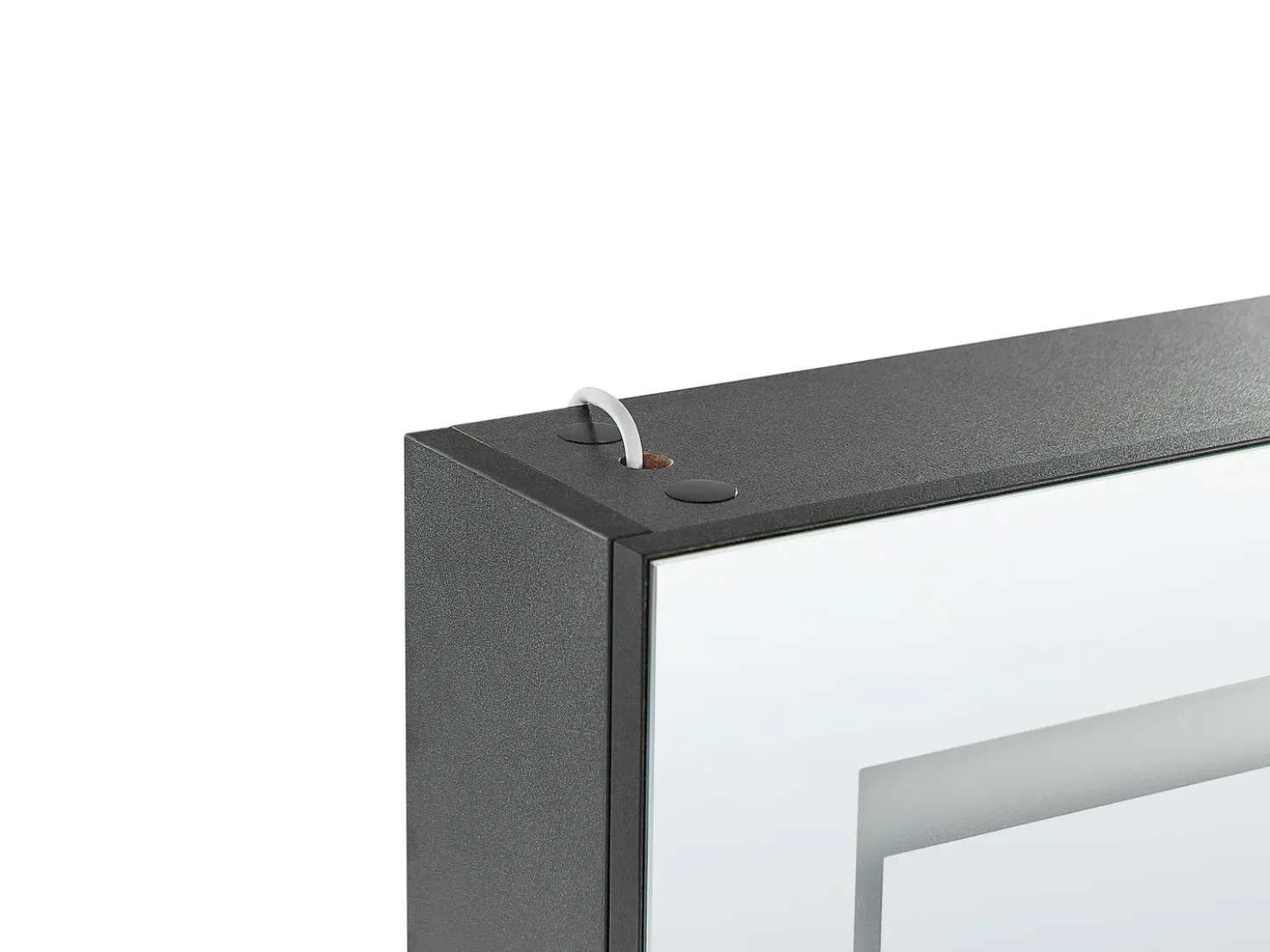 Armadio a muro per specchio da bagno LED MALASPINA 40 cm 60 cm Nero