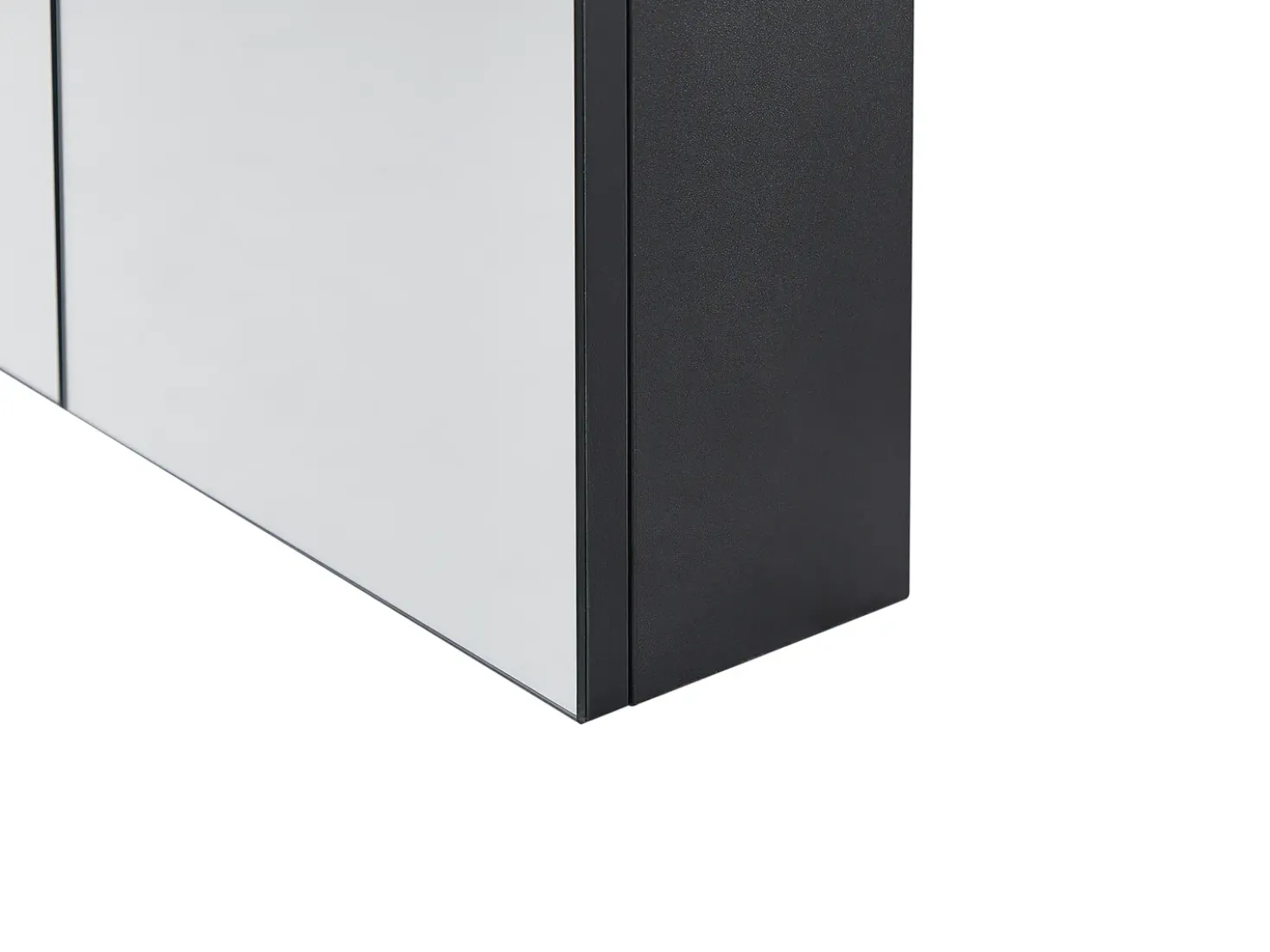 Armadio a muro per specchio da bagno NAVARRA 80 cm 70 cm Nero