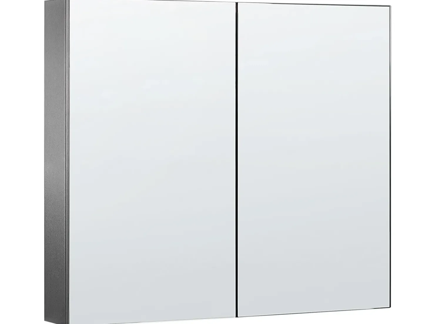Armadio a muro per specchio da bagno NAVARRA 80 cm 70 cm Nero