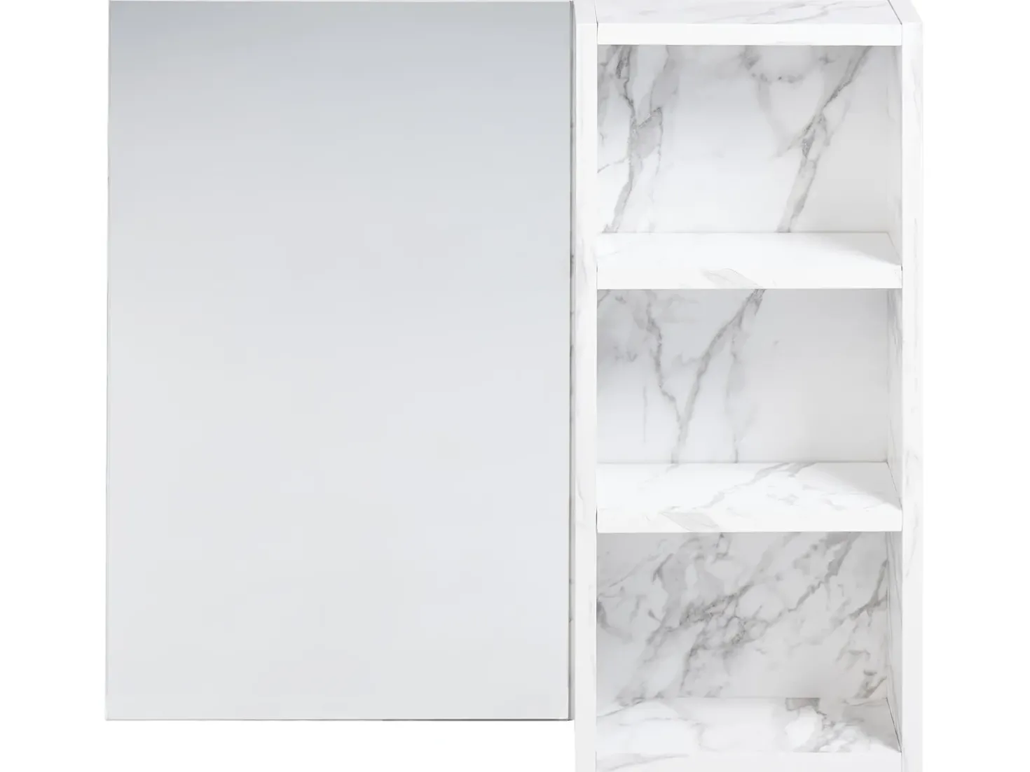 Armadio a muro per specchio da bagno JOINVILLE 60 cm 54 cm Marmo bianco