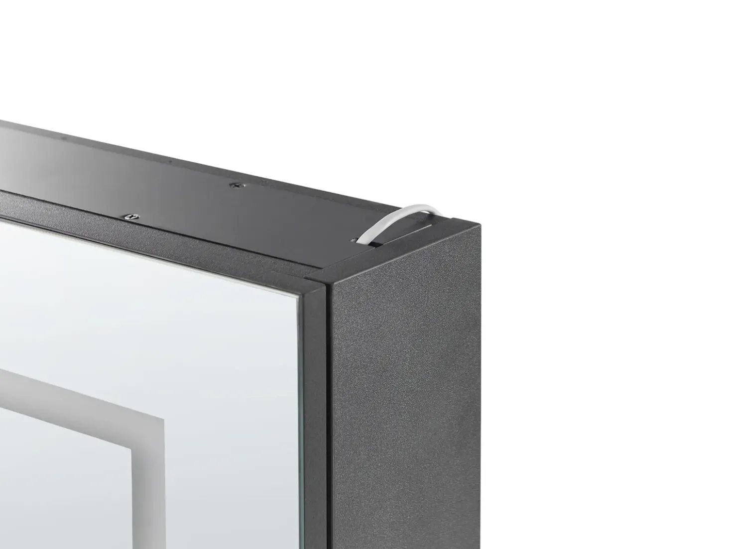 Armadio a muro per specchio da bagno LED MAZARREDO 60 cm 60 cm Nero