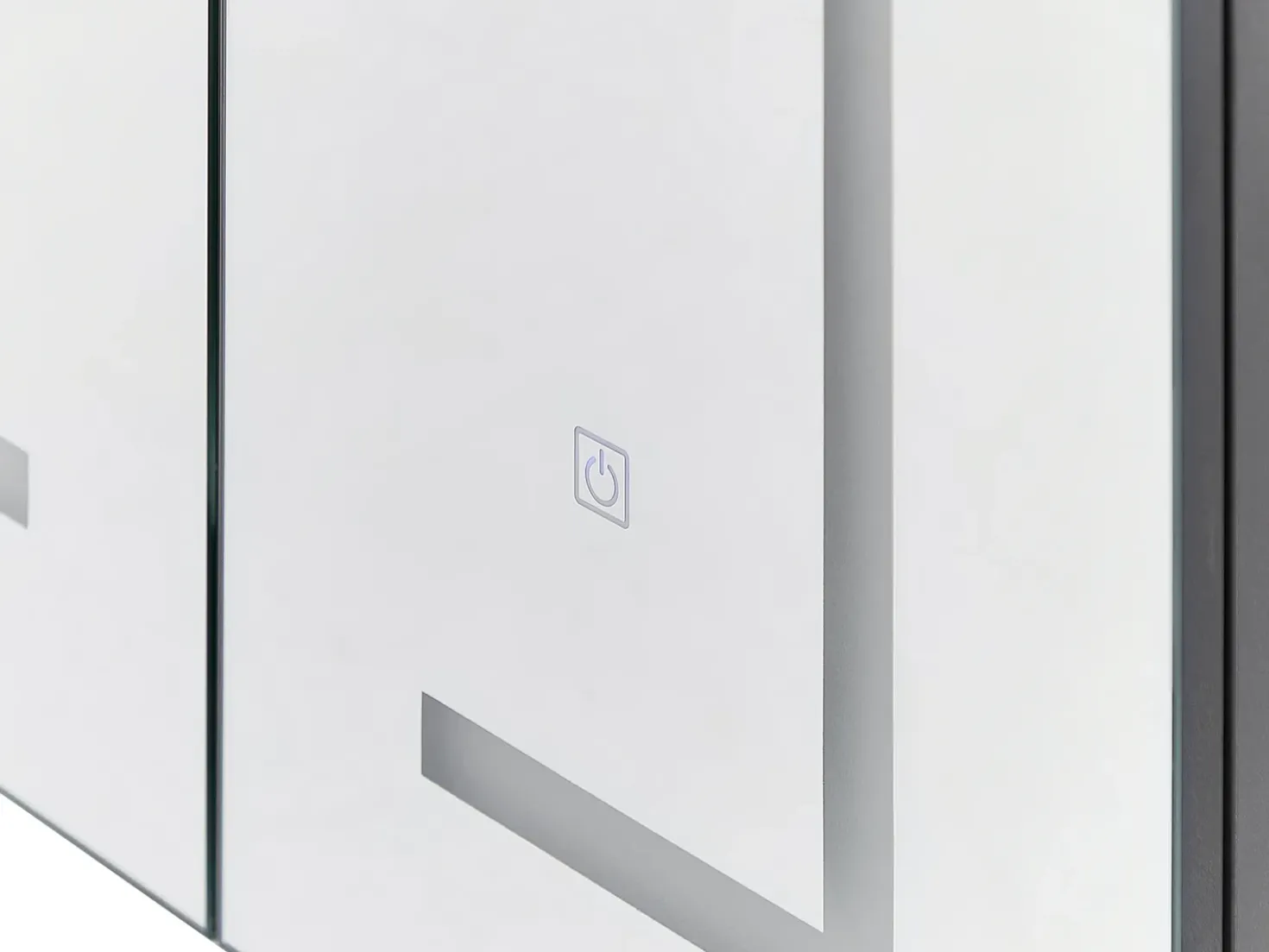 Armadio a muro per specchio da bagno LED MAZARREDO 60 cm 60 cm Nero
