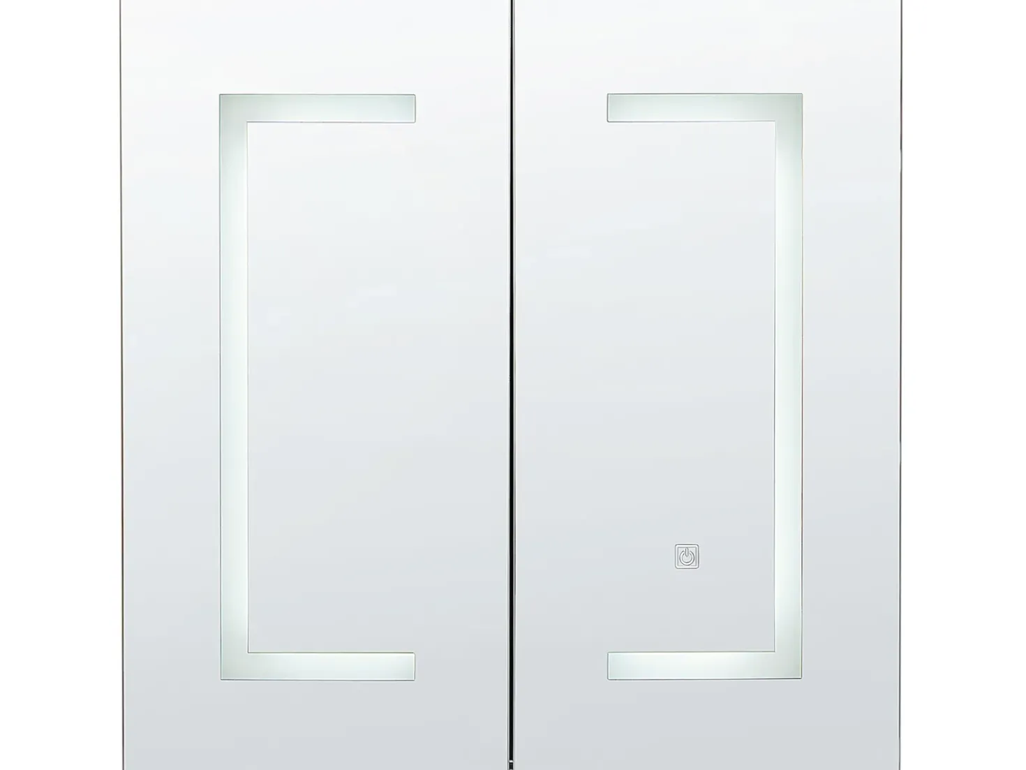 Armadio a muro per specchio da bagno LED MAZARREDO 60 cm 60 cm Nero