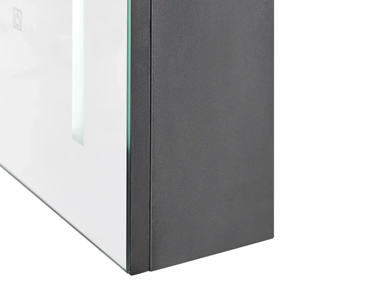 Armadio a muro per specchio da bagno LED CAMERON 40 cm 60 cm Nero