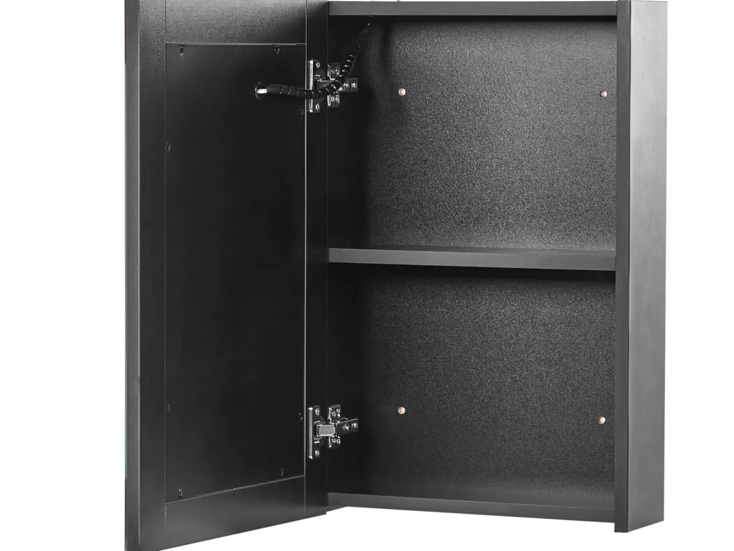 Armadio a muro per specchio da bagno LED CAMERON 40 cm 60 cm Nero