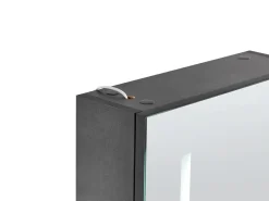 Armadio a muro per specchio da bagno LED CAMERON 40 cm 60 cm Nero