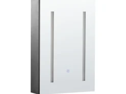 Armadio a muro per specchio da bagno LED CAMERON 40 cm 60 cm Nero