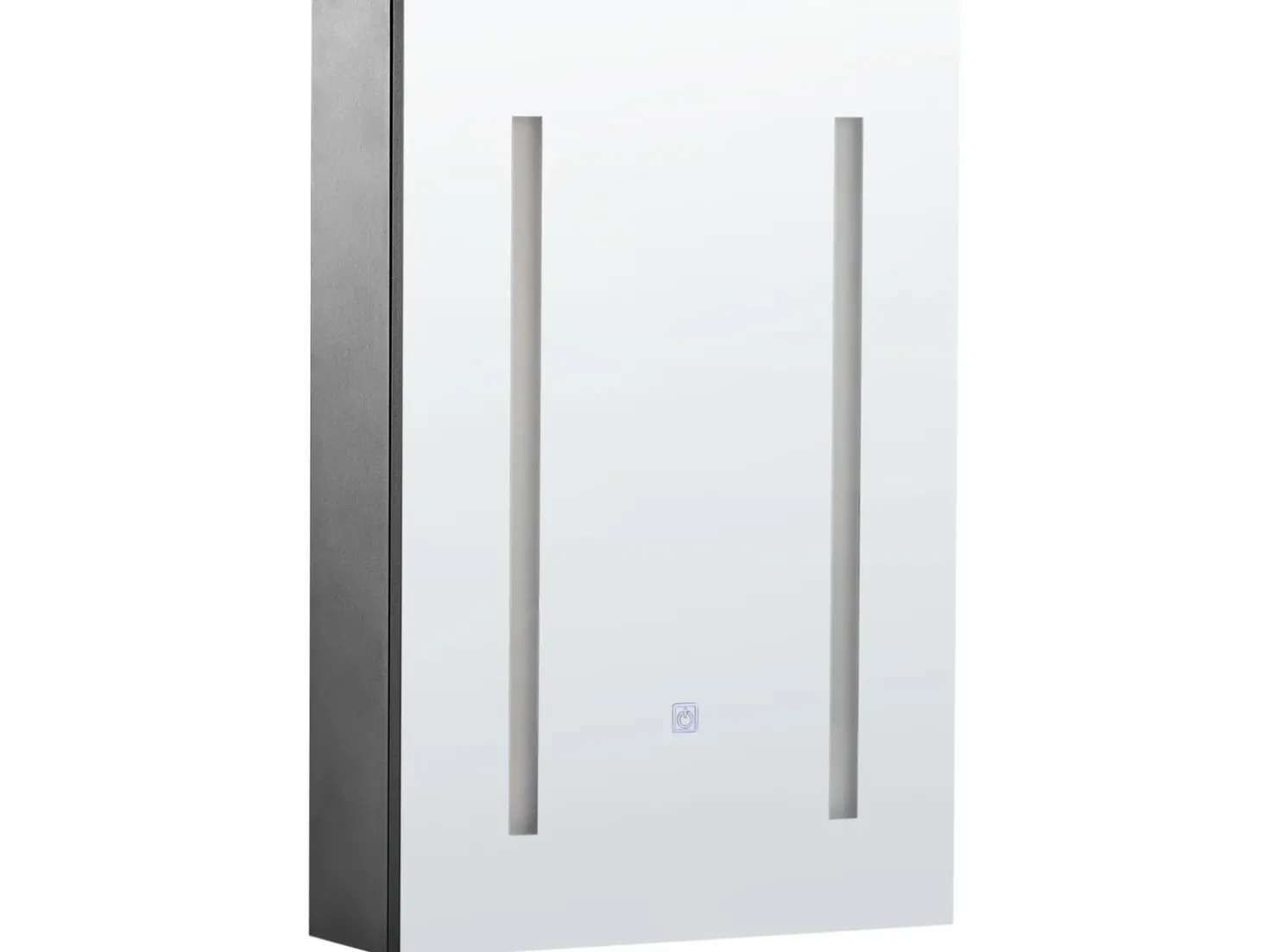 Armadio a muro per specchio da bagno LED CAMERON 40 cm 60 cm Nero