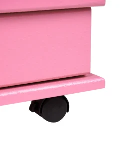 Armadio EDGAR 89 cm Rosa con ruote