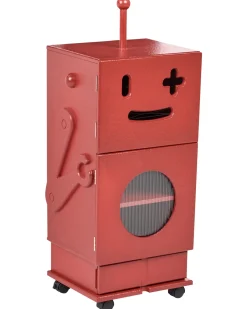 Armadio EDGAR 89 cm Rosso con ruote