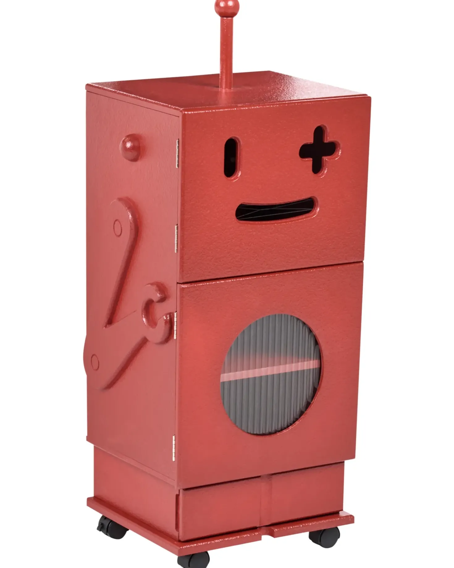 Armadio EDGAR 89 cm Rosso con ruote