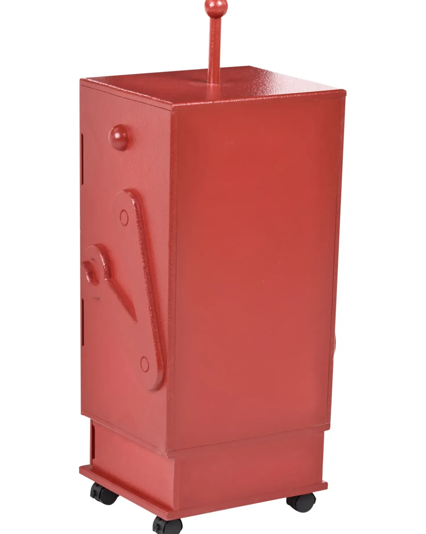 Armadio EDGAR 89 cm Rosso con ruote