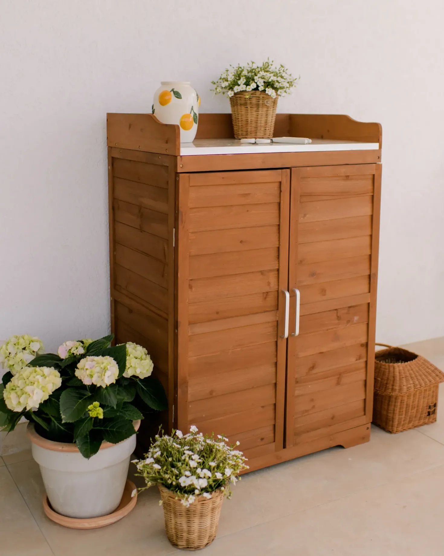 Banco da giardinaggio TEREVILLE Legno di abete 67 cm 45 cm Marrone