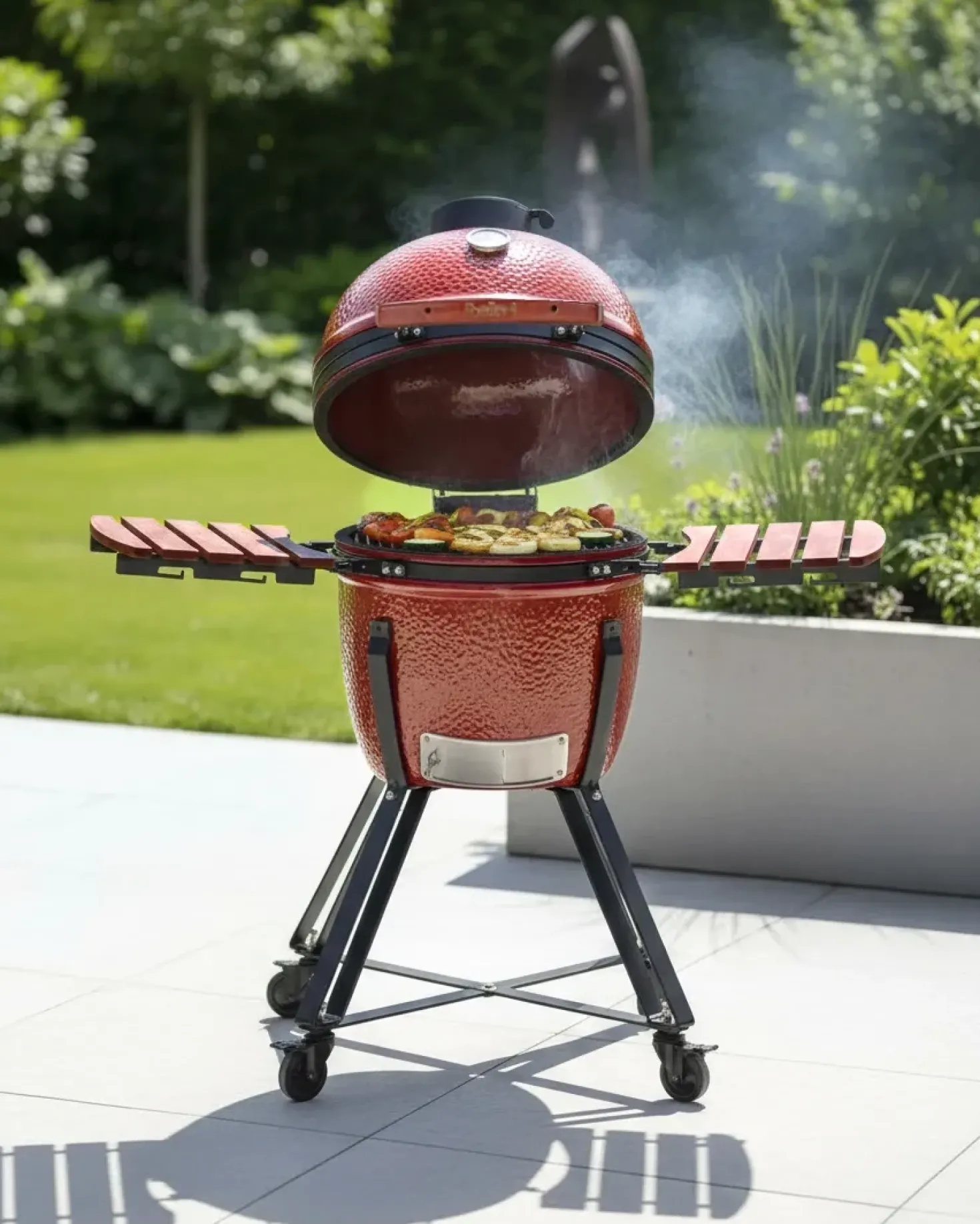 Barbecue a carbonella KAMADO Ceramica Rosso